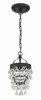Crystorama - 131-MK - One Light Mini Chandelier - Calypso - Matte Black