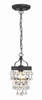 Crystorama - 131-MK - One Light Mini Chandelier - Calypso - Matte Black
