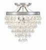 Crystorama - 130-CH_CEILING - Three Light Semi Flush Mount - Calypso - Polished Chrome