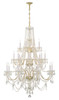 Crystorama - 1157-PB-CL-MWP - 20 Light Chandelier - Traditional Crystal - Polished Brass