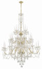 Crystorama - 1156-PB-CL-MWP - 25 Light Chandelier - Traditional Crystal - Polished Brass