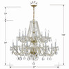 Crystorama - 1139-PB-CL-S - 16 Light Chandelier - Traditional Crystal - Polished Brass