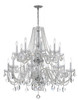 Crystorama - 1139-CH-CL-MWP - 16 Light Chandelier - Traditional Crystal - Polished Chrome