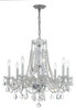 Crystorama - 1138-CH-CL-SAQ - Eight Light Chandelier - Traditional Crystal - Polished Chrome