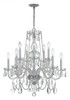 Crystorama - 1130-CH-CL-SAQ - Ten Light Chandelier - Traditional Crystal - Polished Chrome