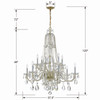 Crystorama - 1112-PB-CL-S - 12 Light Chandelier - Traditional Crystal - Polished Brass
