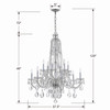 Crystorama - 1112-CH-CL-MWP - 12 Light Chandelier - Traditional Crystal - Polished Chrome