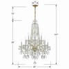 Crystorama - 1110-PB-CL-S - Ten Light Chandelier - Traditional Crystal - Polished Brass