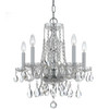 Crystorama - 1061-CH-CL-MWP - Five Light Mini Chandelier - Traditional Crystal - Polished Chrome