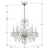 Crystorama - 1005-CH-CL-MWP - Five Light Chandelier - Traditional Crystal - Polished Chrome
