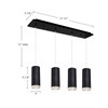 Kuzco Lighting - MP401432BK-04 - LED Pendant - Cameo - Black