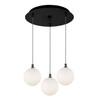 Kuzco Lighting - MP3106BKOP-03 - LED Pendant - Bolla - Black/Opal Glass