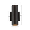Kuzco Lighting - LD3-UD09W20-3036-BK-UNV-010 - LED Wall Sconce - Lorna - Black