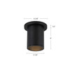 Kuzco Lighting - LD3-SM04W10-3036-BK-UNV-010 - LED Ceiling Mount - Lorna - Black