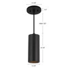 Kuzco Lighting - LD3-PD08W14-3036-BK-UNV-010 - LED Pendant - Lorna - Black