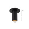 Kuzco Lighting - LD2-SM04W08-3036-BK-UNV-010 - LED Ceiling Mount - Lorna - Black