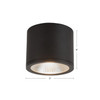 Kuzco Lighting - EC265104-BK - LED Outdoor Ceiling Mount - Nordic - Black