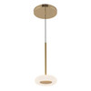 Kuzco Lighting - PD97204-MRB/FR - LED Pendant - Stephord - Metallic Brass/Frosted Glass