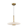 Kuzco Lighting - PD37018-VB/GO-3WCCT-UNV - LED Pendant - Kyoto - Vintage Brass/Glossy Opal Glass