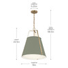 Kichler - 52711HGN - Two Light Pendant - Etcher - HERITAGE GREEN