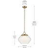 Kichler - 52783CPZ - One Light Pendant - Nella - Champagne Bronze