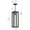 Kichler - 59212BKT - One Light Outdoor Pendant - Calen - Textured Black
