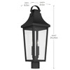 Kichler - 59197BKT - Two Light Outdoor Post Lantern - Cleary - Textured Black