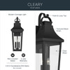 Kichler - 59196BKT - Three Light Outdoor Wall Mount - Cleary - Textured Black