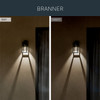 Kichler - 59111BKTDS - One Light Outdoor Wall Mount - Branner - Textured Black