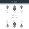 Kichler - 55252NI - Three Light Bath - Niccol - Brushed Nickel