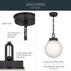 Kichler - 52866BK - One Light Pendant - Andorra - Black
