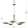 Kichler - 52856CPZ - Five Light Chandelier - Palmela - Champagne Bronze