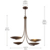 Kichler - 52855LBRLBZ - Four Light Chandelier - Palmela - Lacquered Brass