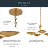 Kichler - 52854LBR - Four Light Chandelier/Semi Flush - Palmela - Lacquered Brass