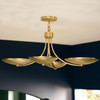 Kichler - 52854LBR - Four Light Chandelier/Semi Flush - Palmela - Lacquered Brass