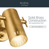 Kichler - 52840LBR - LED Wall Sconce - Ruehl - Lacquered Brass