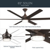 Kichler - 310065-SNB - 65" Ceiling Fan - Solen - Satin Natural Bronze