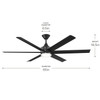 Kichler - 310065-BK - 65" Ceiling Fan - Solen - Matte Black