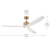 Kichler - 300360-CPZ - 60" Ceiling Fan - Calyx - Champagne Bronze