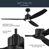 Kichler - 300360-BK - 60" Ceiling Fan - Calyx - Matte Black