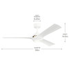 Kichler - 300056-MWH - 56" Ceiling Fan - Veetra - Matte White