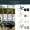 Kichler - 300054-NI - 54" Ceiling Fan - Volos II - Brushed Nickel