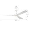 Kichler - 310680WH - 80"Ceiling Fan - Mylo - White