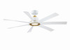 Fanimation - FPD7060MWBS - 60" Ceiling Fan - Lenzi - Matte White w/Brushed Satin Brass