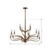 Metropolitan - N3319-891 - 16 Light Chandelier - Dorianne - Textured Dusken Brass
