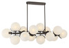 Metropolitan - N2087-860 - 14 Light Island Pendant - Vino - Dark Bronze
