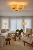 Mitzi - H1153609-AGB - Nine Light Flush Mount - Miller - Aged Brass