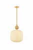 Mitzi - H1149701S-AGB - One Light Pendant - Elise - Aged Brass
