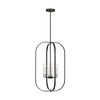 Generation Lighting - GLC1316MBK - Six Light Chandelier - Loretto - Midnight Black