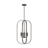 Generation Lighting - GLC1316MBK - Six Light Chandelier - Loretto - Midnight Black